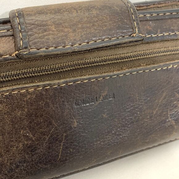 Vintage Fossil Wallet Womens Brown Genuine Leather Bi Fold Coin Purse Ladies 3x7 - Picture 3 of 13